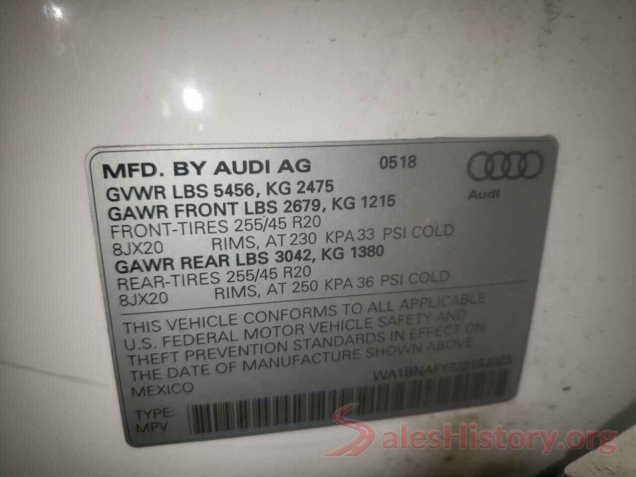 WA1BNAFY7J2194023 2018 AUDI Q5