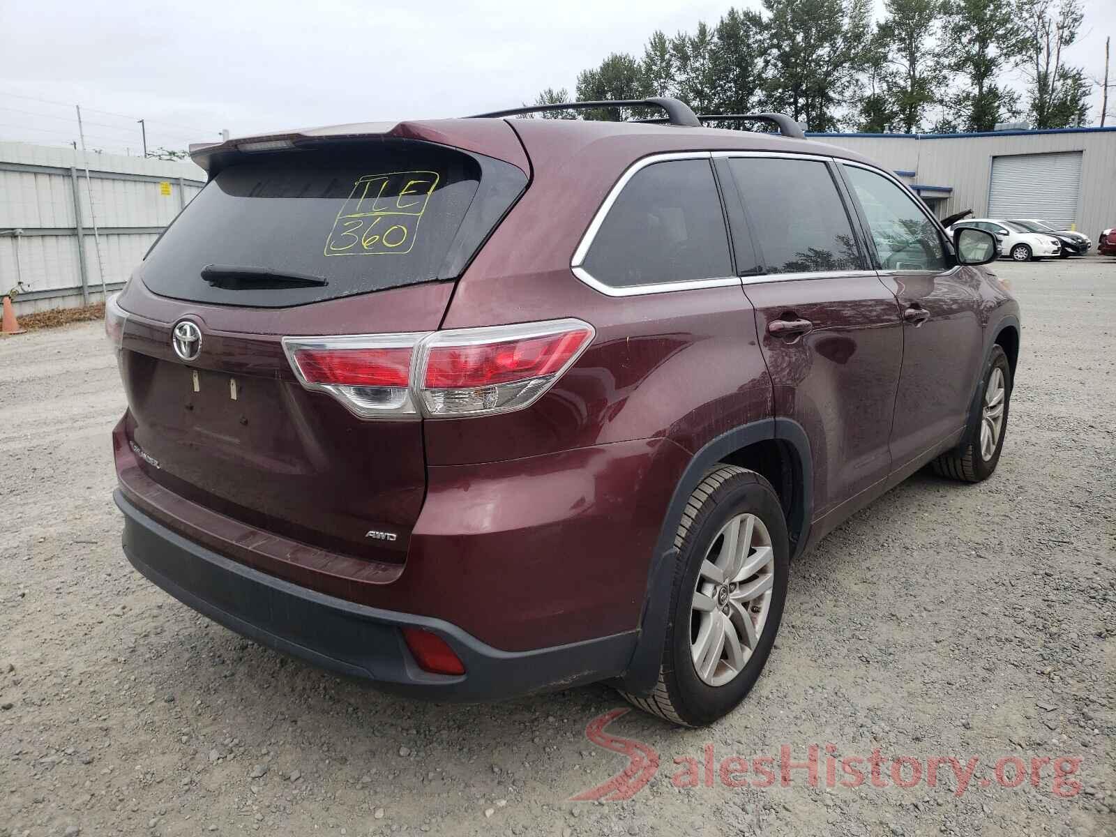 5TDBKRFH1GS248964 2016 TOYOTA HIGHLANDER