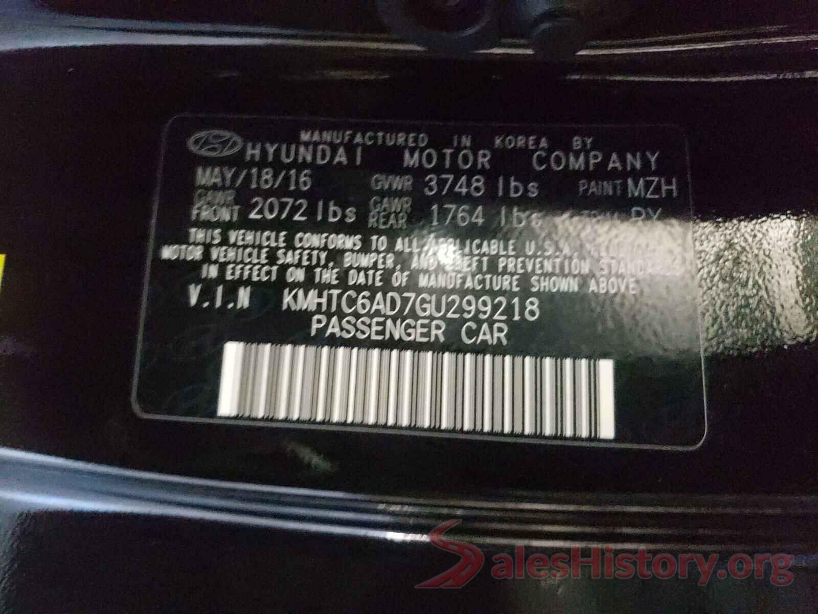 KMHTC6AD7GU299218 2016 HYUNDAI VELOSTER