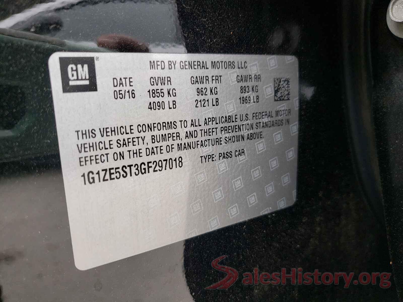 1G1ZE5ST3GF297018 2016 CHEVROLET MALIBU