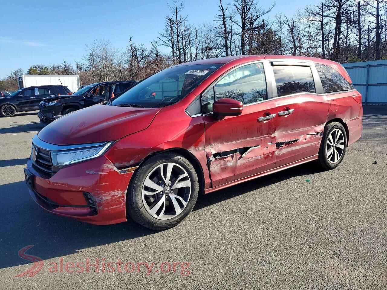 2022 HONDA ODYSSEY VIN 5FNRL6H80NB057920, auction photo
