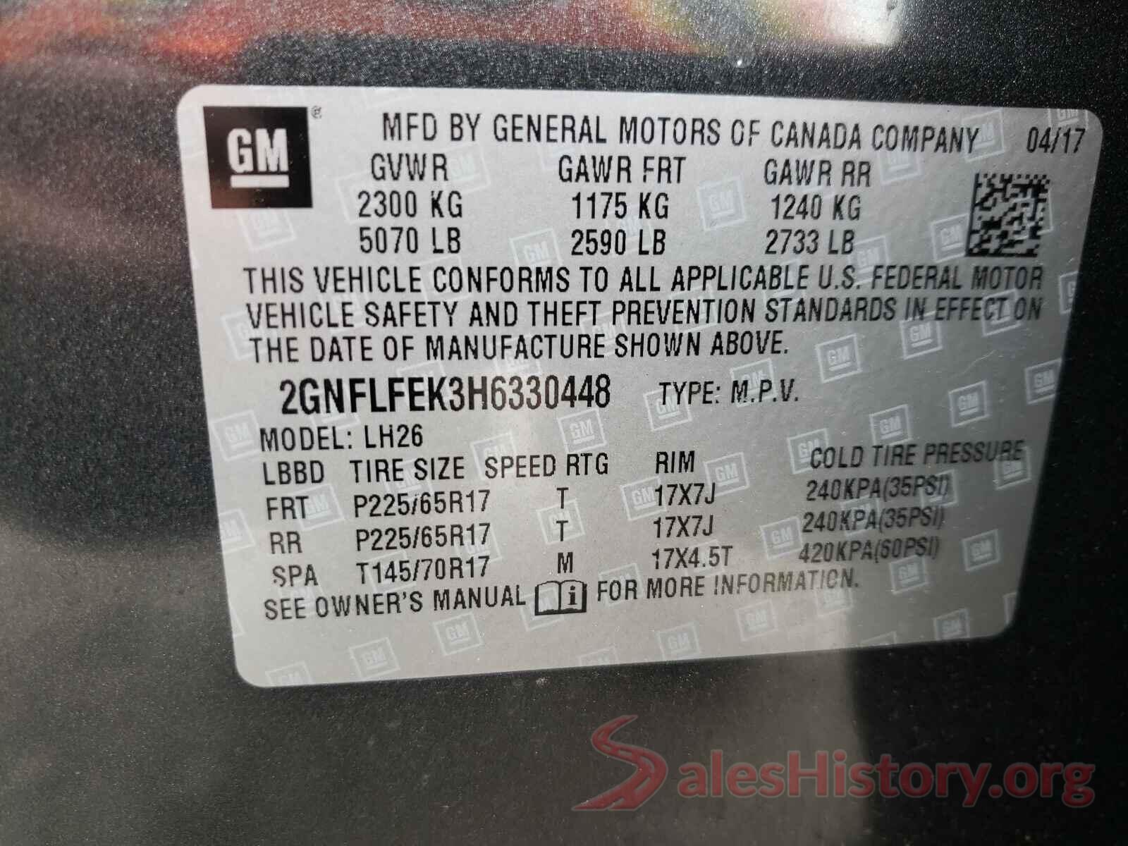 2GNFLFEK3H6330448 2017 CHEVROLET EQUINOX