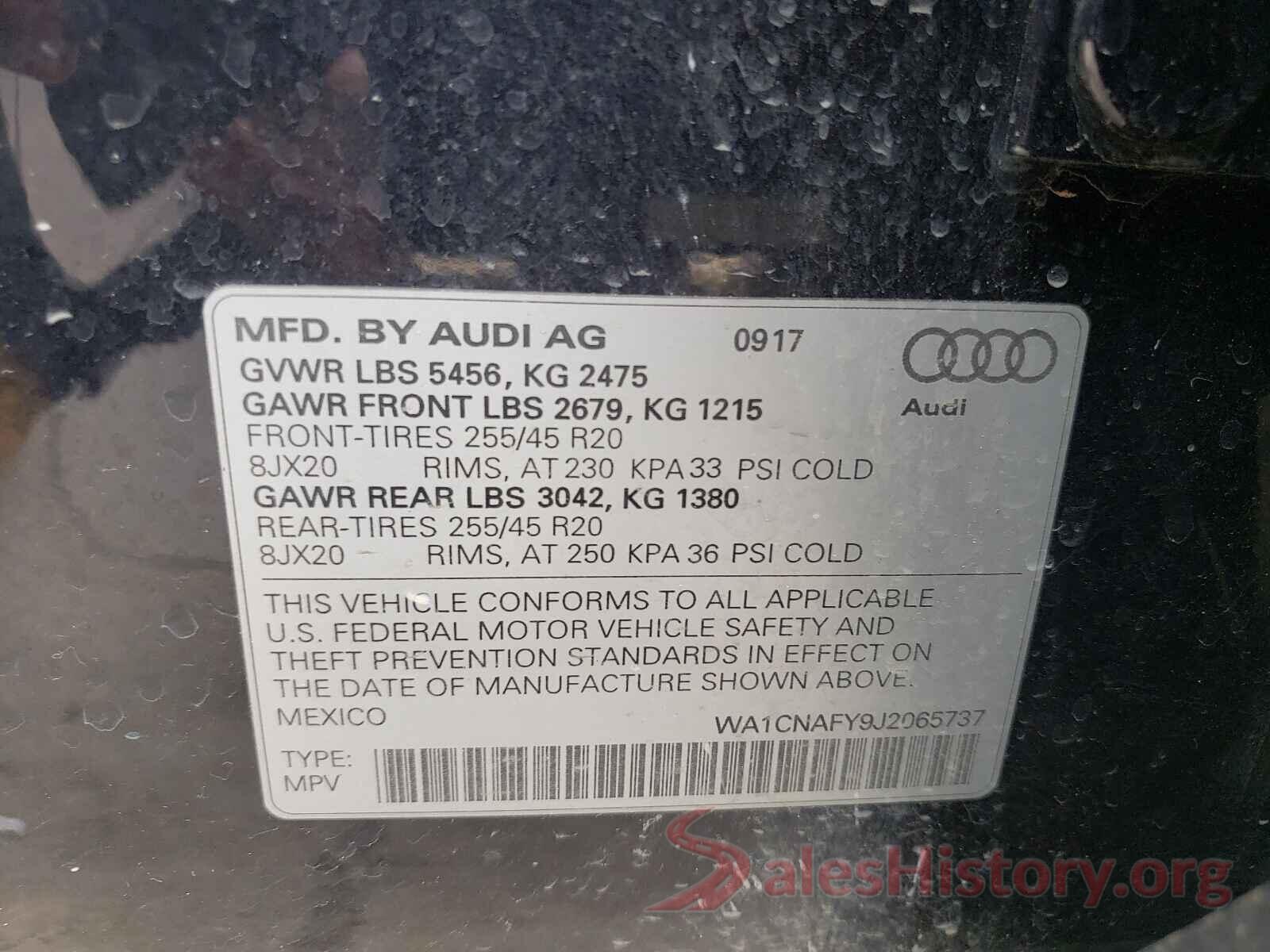 WA1CNAFY9J2065737 2018 AUDI Q5