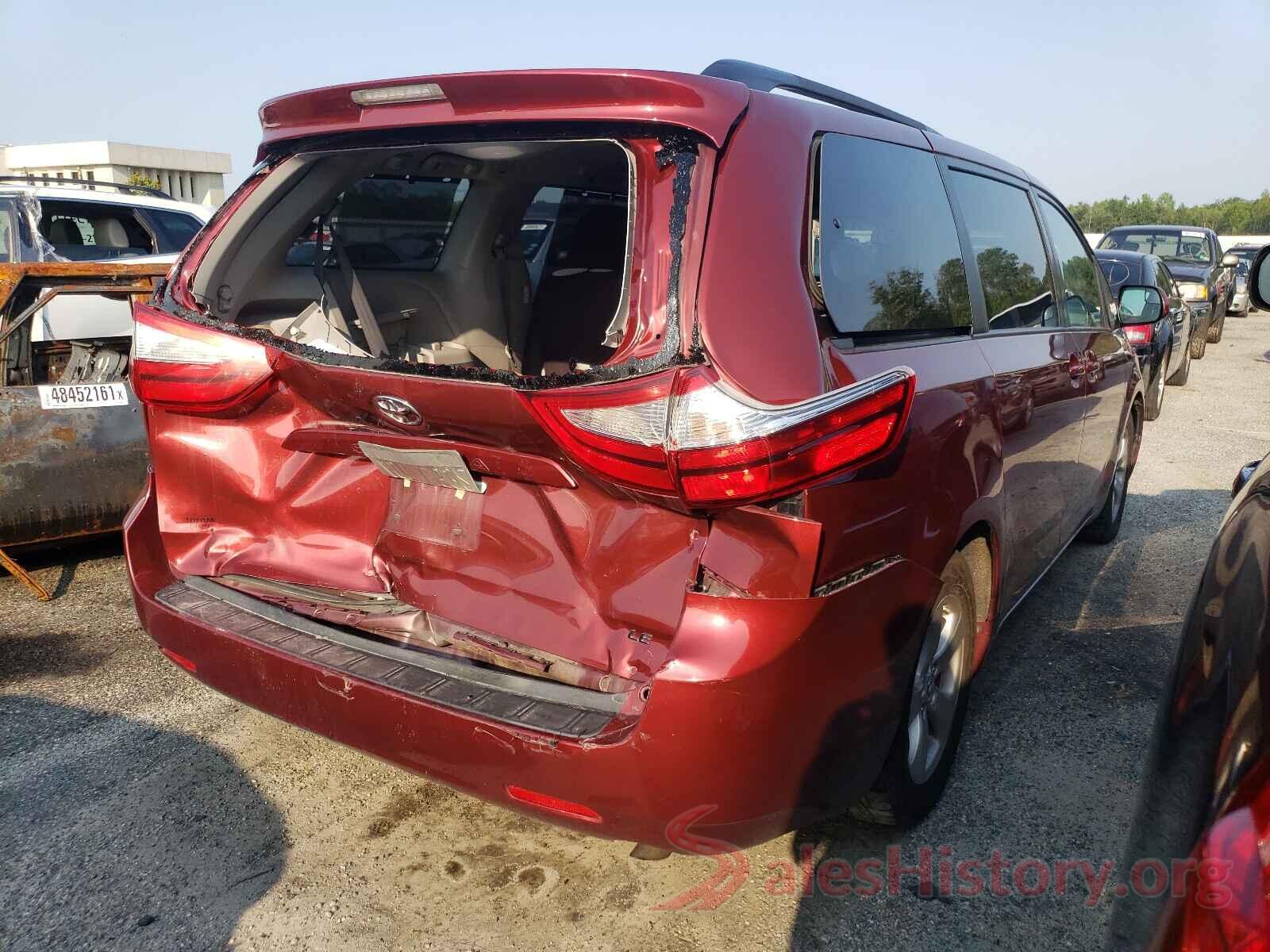 5TDKZ3DC9HS766595 2017 TOYOTA SIENNA