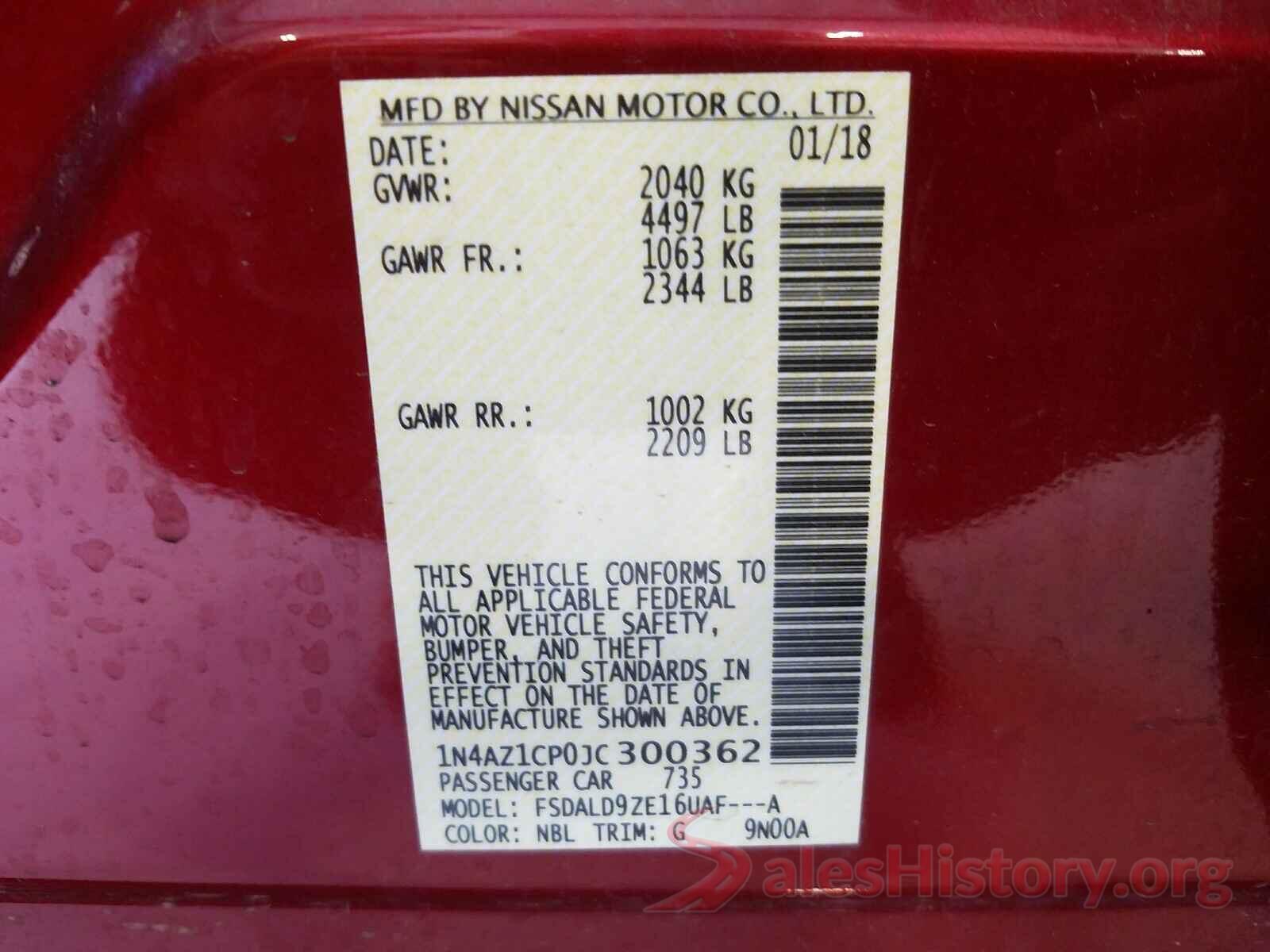 1N4AZ1CP0JC300362 2018 NISSAN LEAF