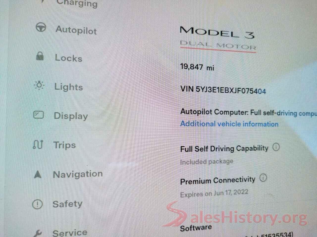 5YJ3E1EBXJF075404 2018 TESLA MODEL 3