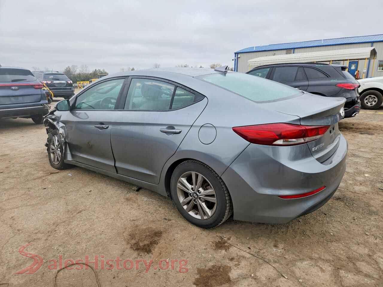 2018 HYUNDAI ELANTRA VIN KMHD84LFXJU543573, front view