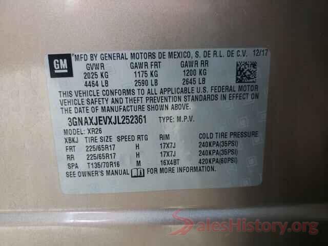 3GNAXJEVXJL252361 2018 CHEVROLET EQUINOX