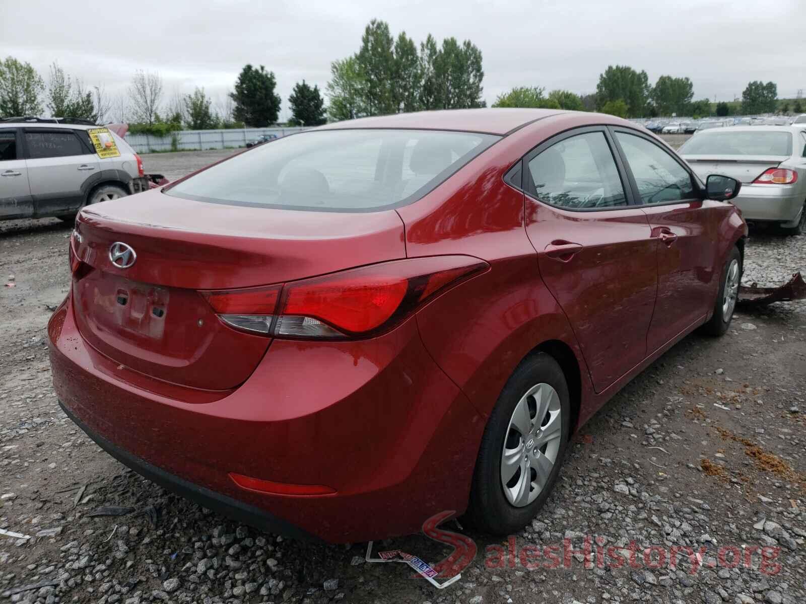 5NPDH4AEXGH733455 2016 HYUNDAI ELANTRA