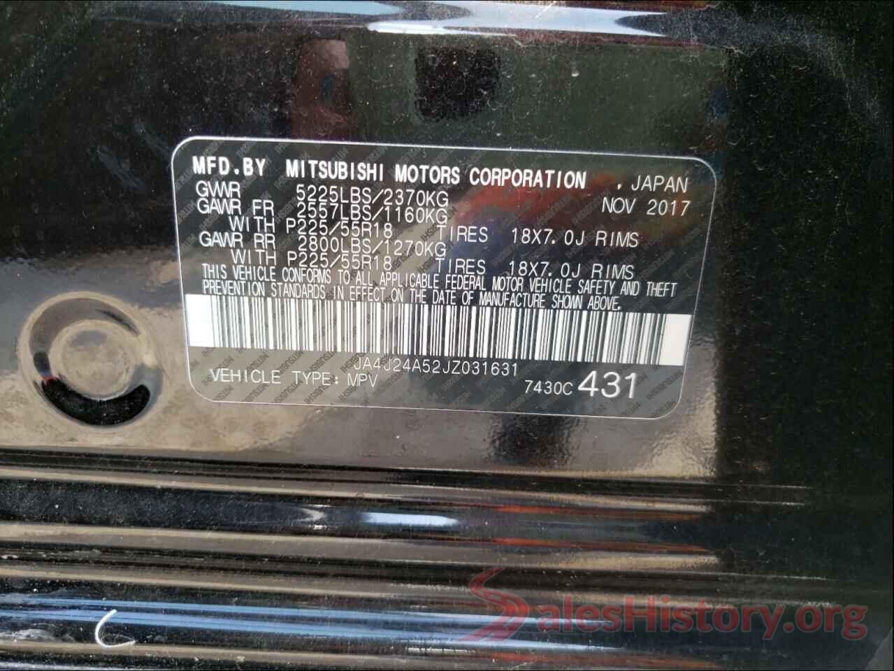 JA4J24A52JZ031631 2018 MITSUBISHI OUTLANDER