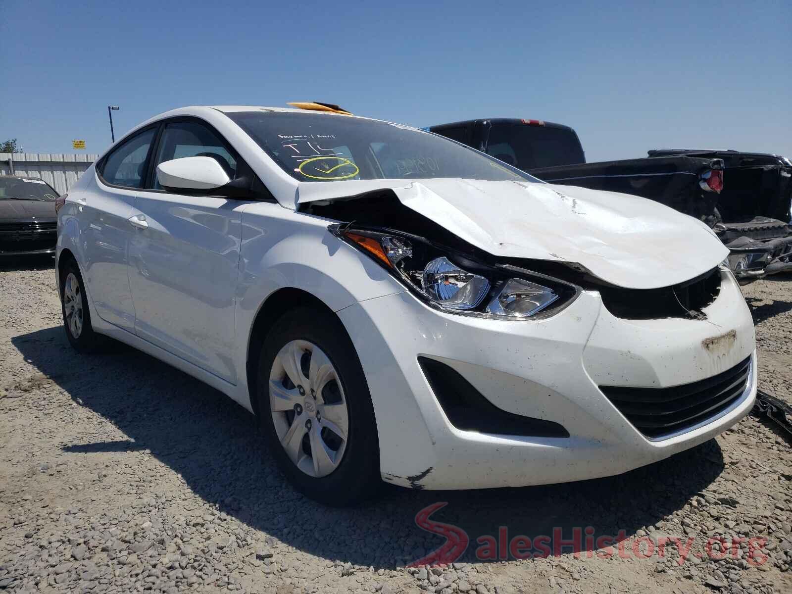 5NPDH4AE7GH743411 2016 HYUNDAI ELANTRA