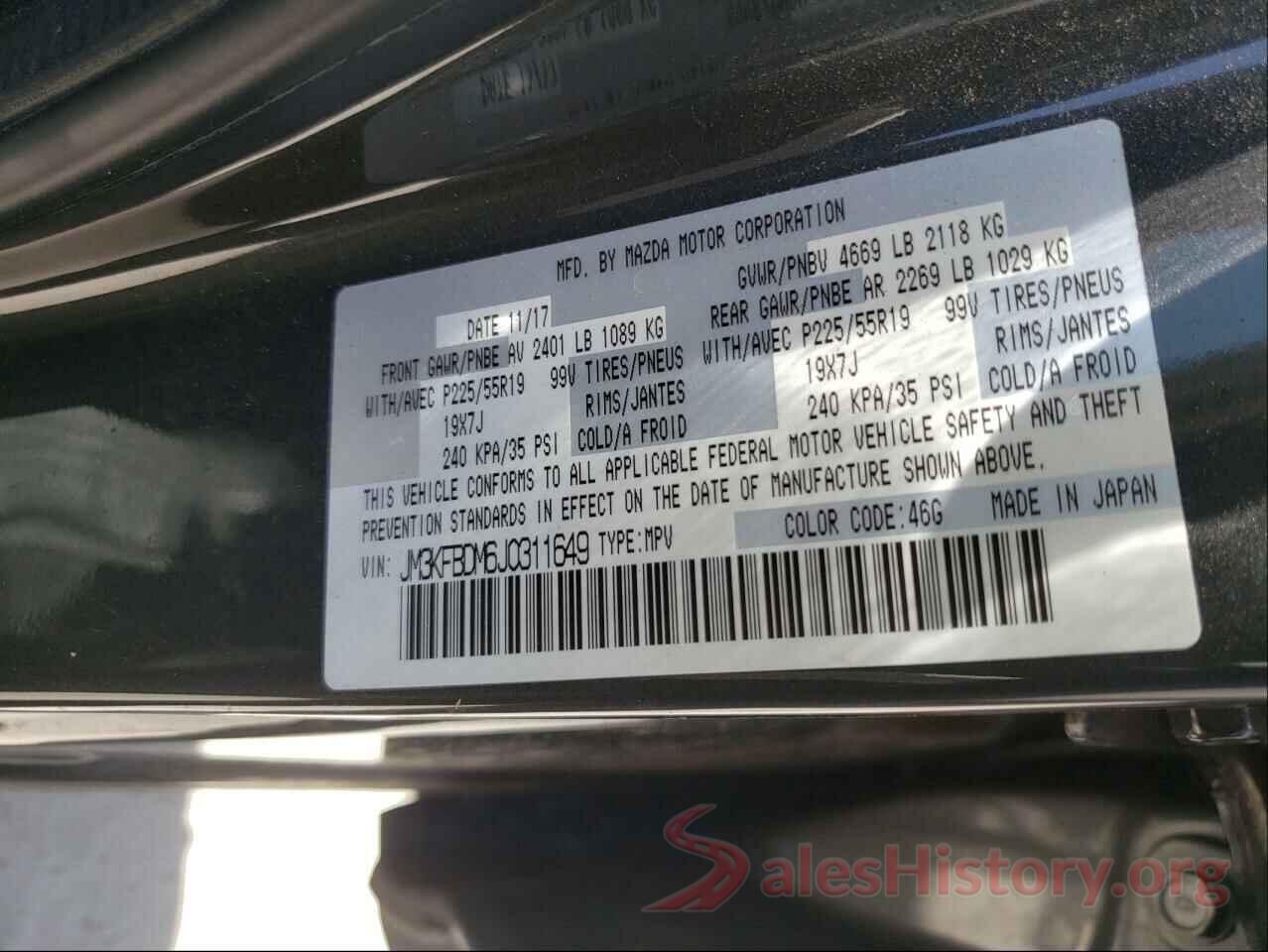 JM3KFBDM6J0311649 2018 MAZDA CX-5