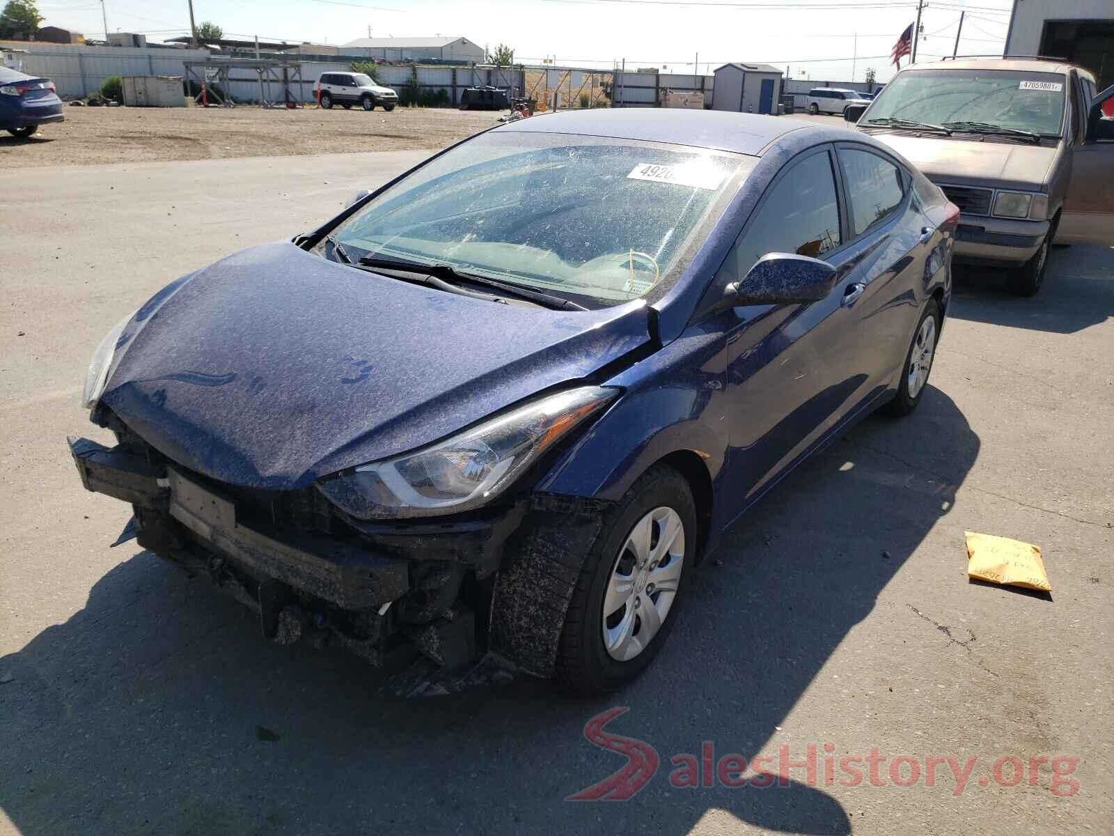 5NPDH4AE9GH699833 2016 HYUNDAI ELANTRA