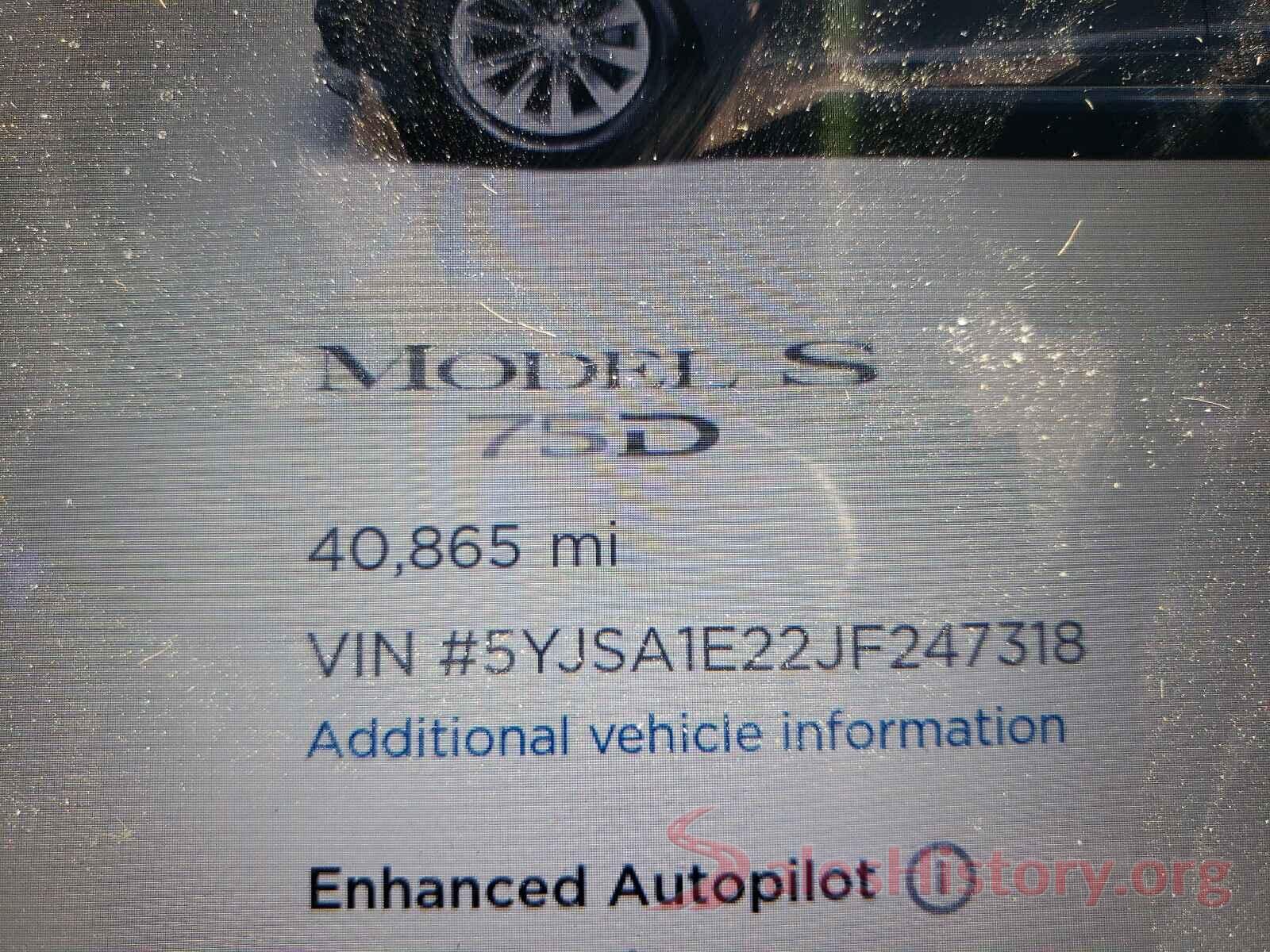 5YJSA1E22JF247318 2018 TESLA MODEL S