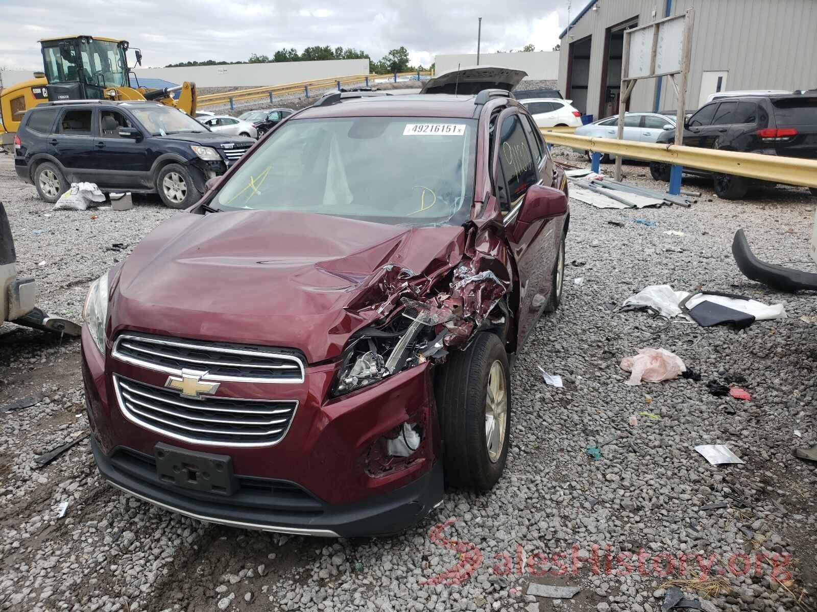 3GNCJLSB3GL250511 2016 CHEVROLET TRAX