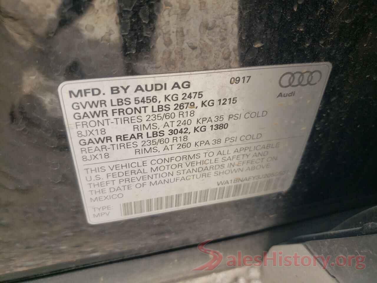 WA1BNAFY3J2055507 2018 AUDI Q5