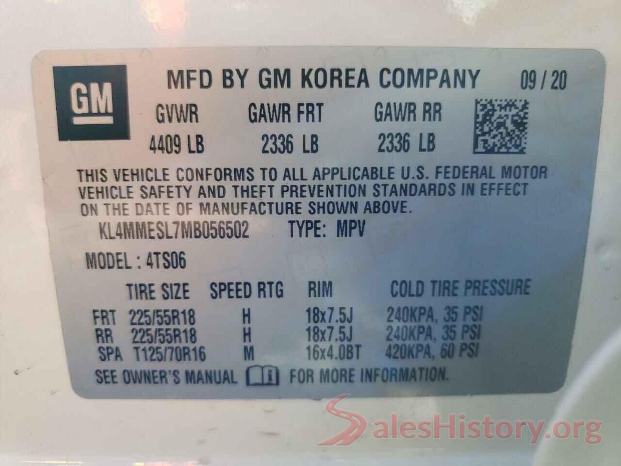 KL4MMESL7MB056502 2021 BUICK ENCORE