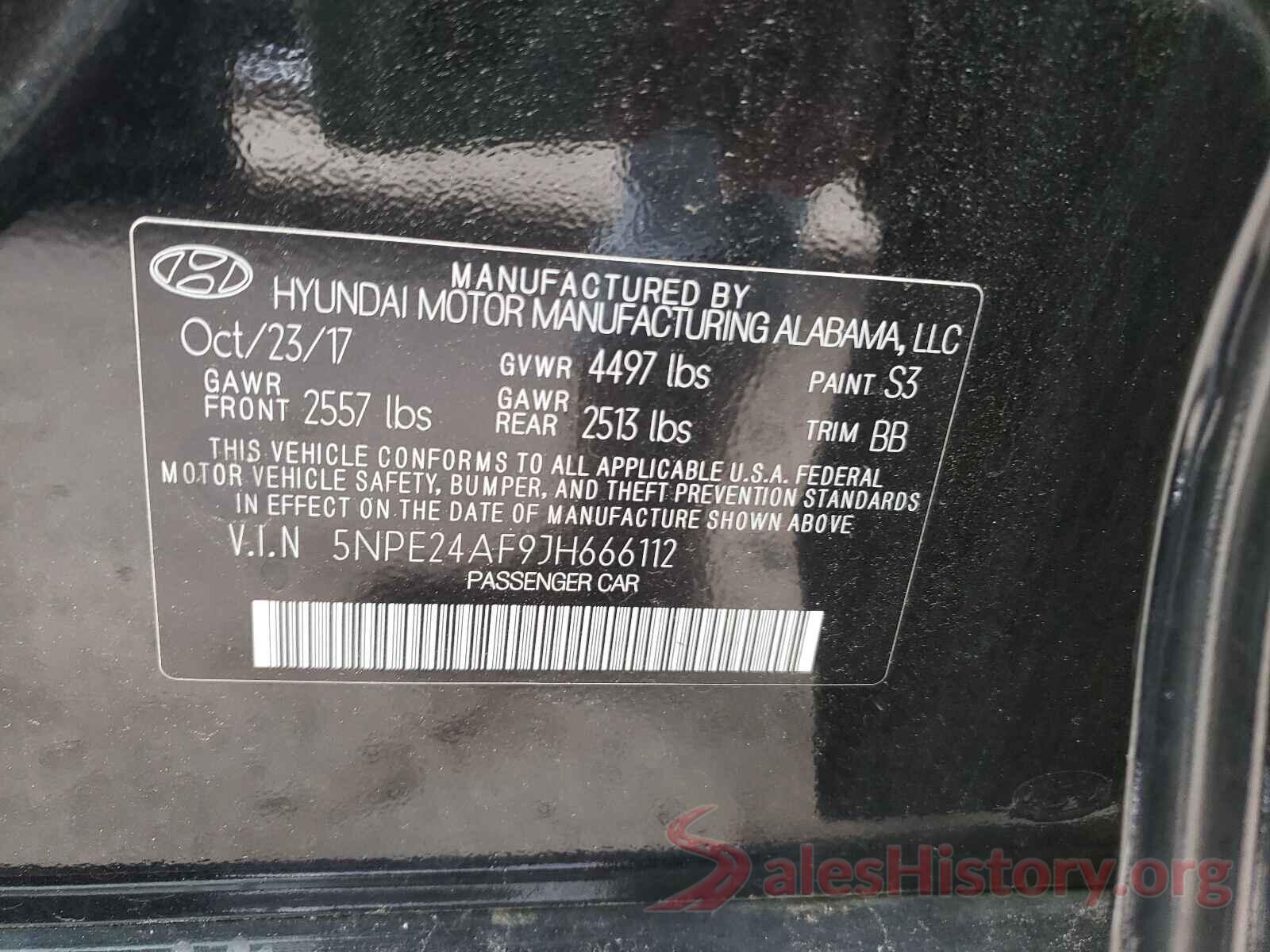 5NPE24AF9JH666112 2018 HYUNDAI SONATA