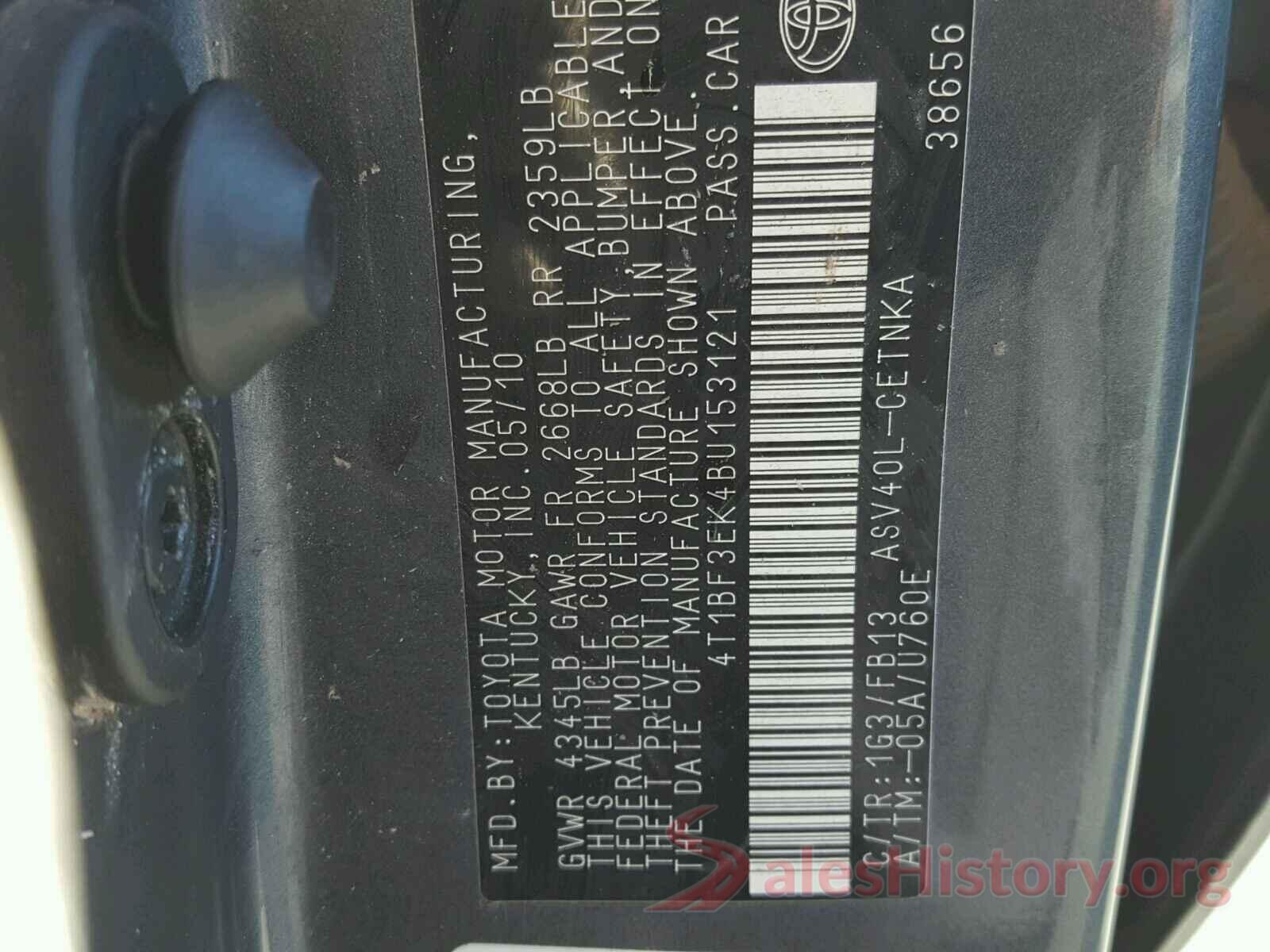 4T1BF3EK4BU153121 2011 TOYOTA CAMRY BASE