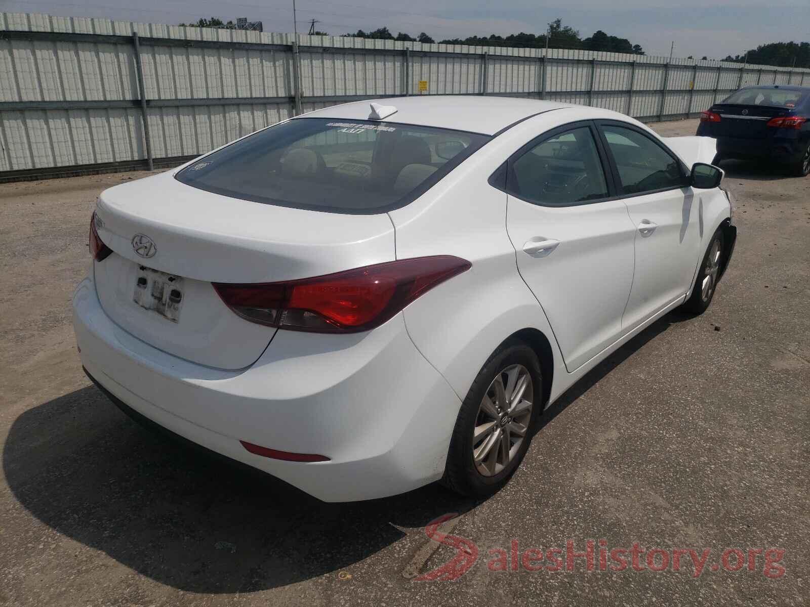 5NPDH4AE9GH790164 2016 HYUNDAI ELANTRA