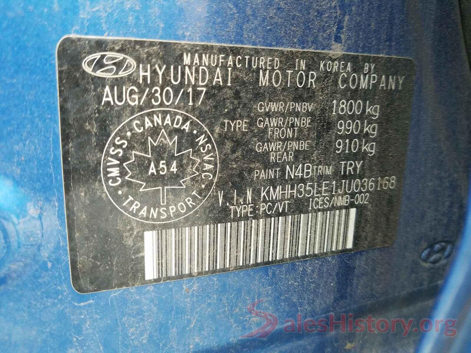 KMHH35LE1JU036168 2018 HYUNDAI ELANTRA