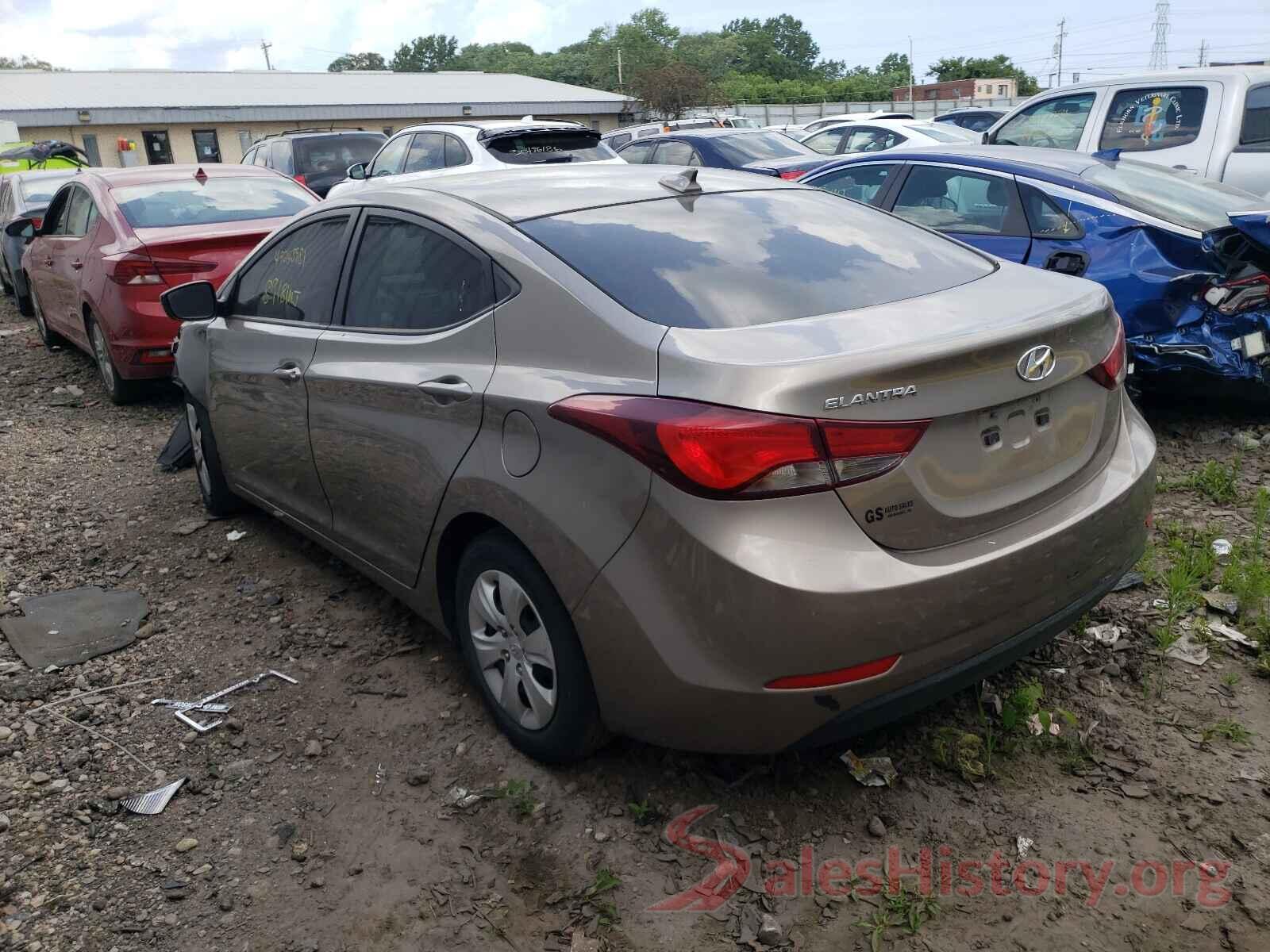 5NPDH4AE8GH736113 2016 HYUNDAI ELANTRA