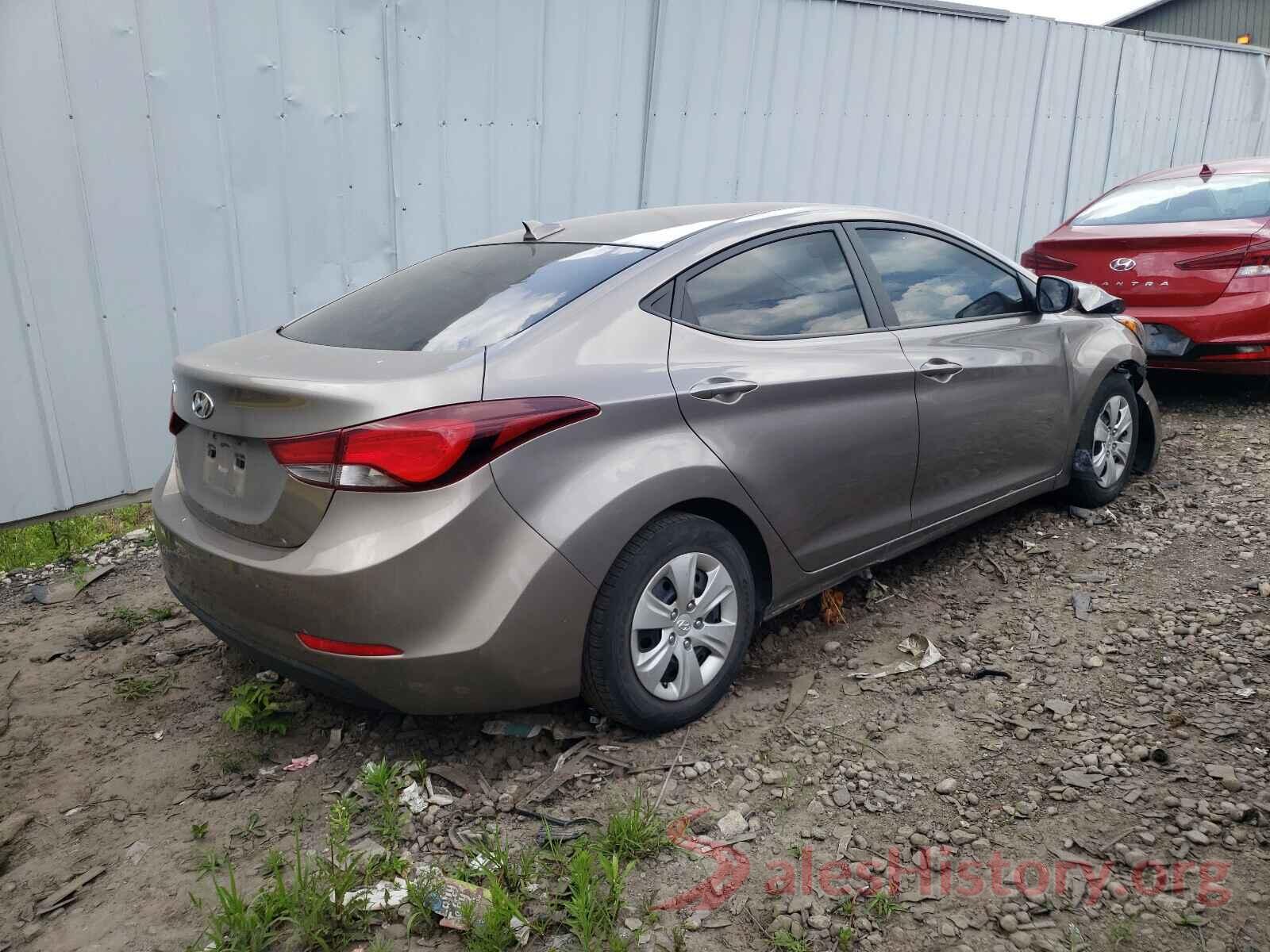 5NPDH4AE8GH736113 2016 HYUNDAI ELANTRA