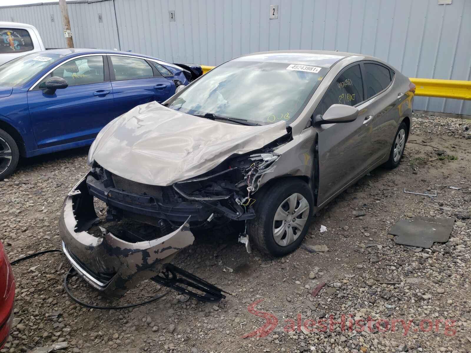 5NPDH4AE8GH736113 2016 HYUNDAI ELANTRA