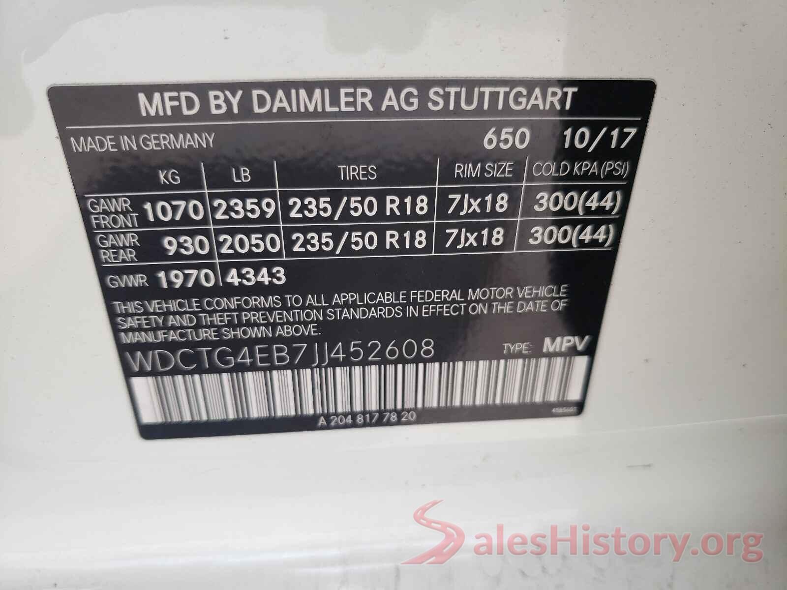 WDCTG4EB7JJ452608 2018 MERCEDES-BENZ GLA-CLASS