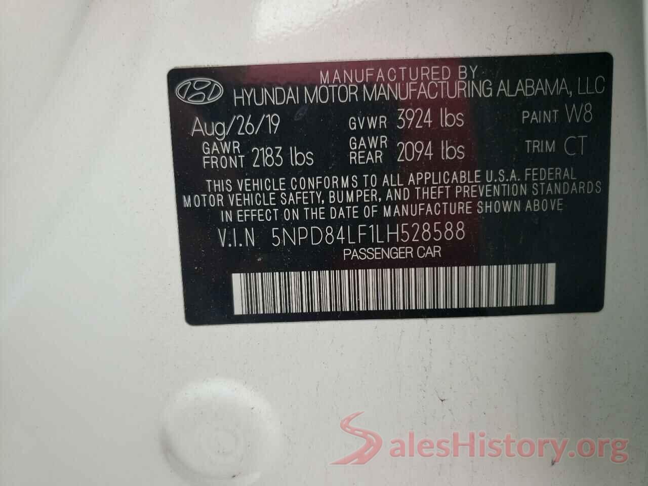 5NPD84LF1LH528588 2020 HYUNDAI ELANTRA