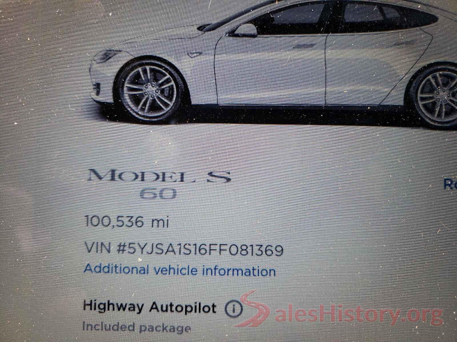 5YJSA1S16FF081369 2015 TESLA MODEL S