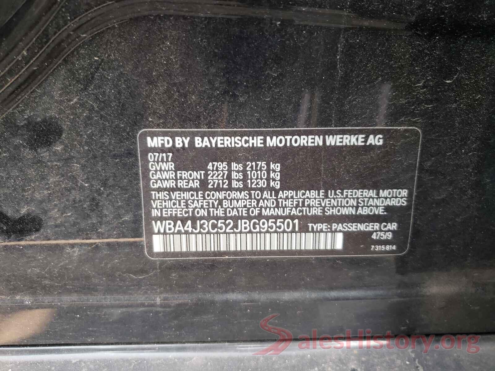 WBA4J3C52JBG95501 2018 BMW 4 SERIES