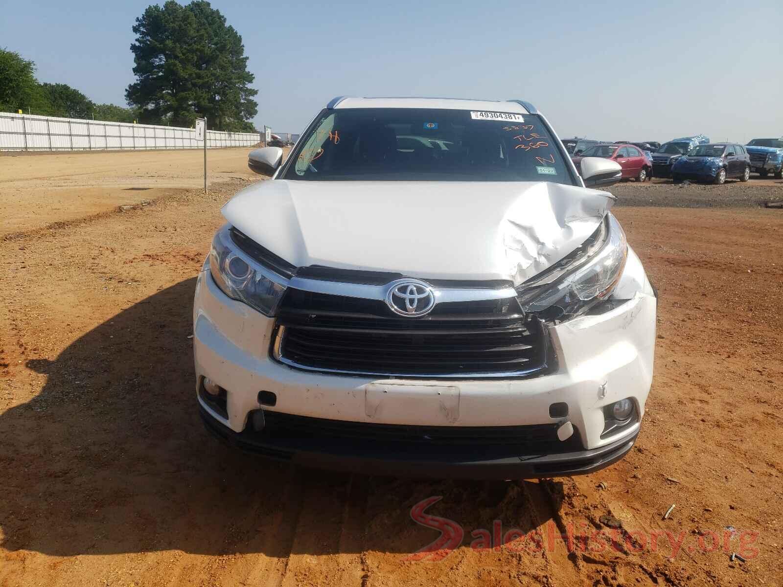 5TDKKRFH7GS185837 2016 TOYOTA HIGHLANDER