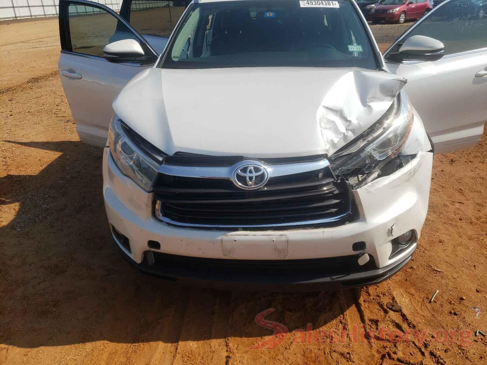 5TDKKRFH7GS185837 2016 TOYOTA HIGHLANDER