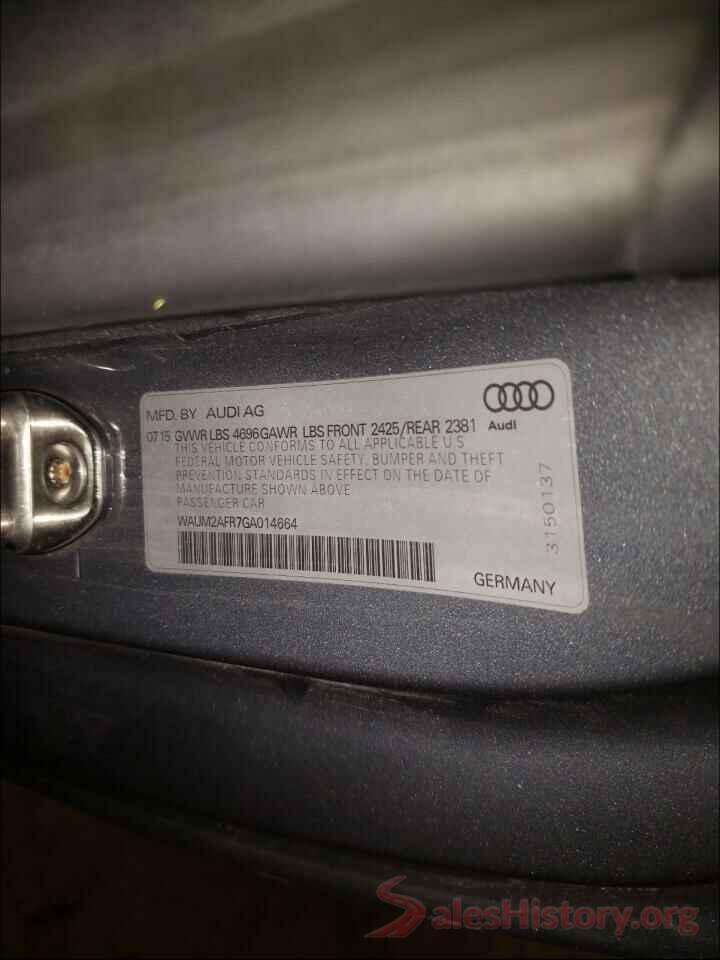 WAUM2AFR7GA014664 2016 AUDI A5