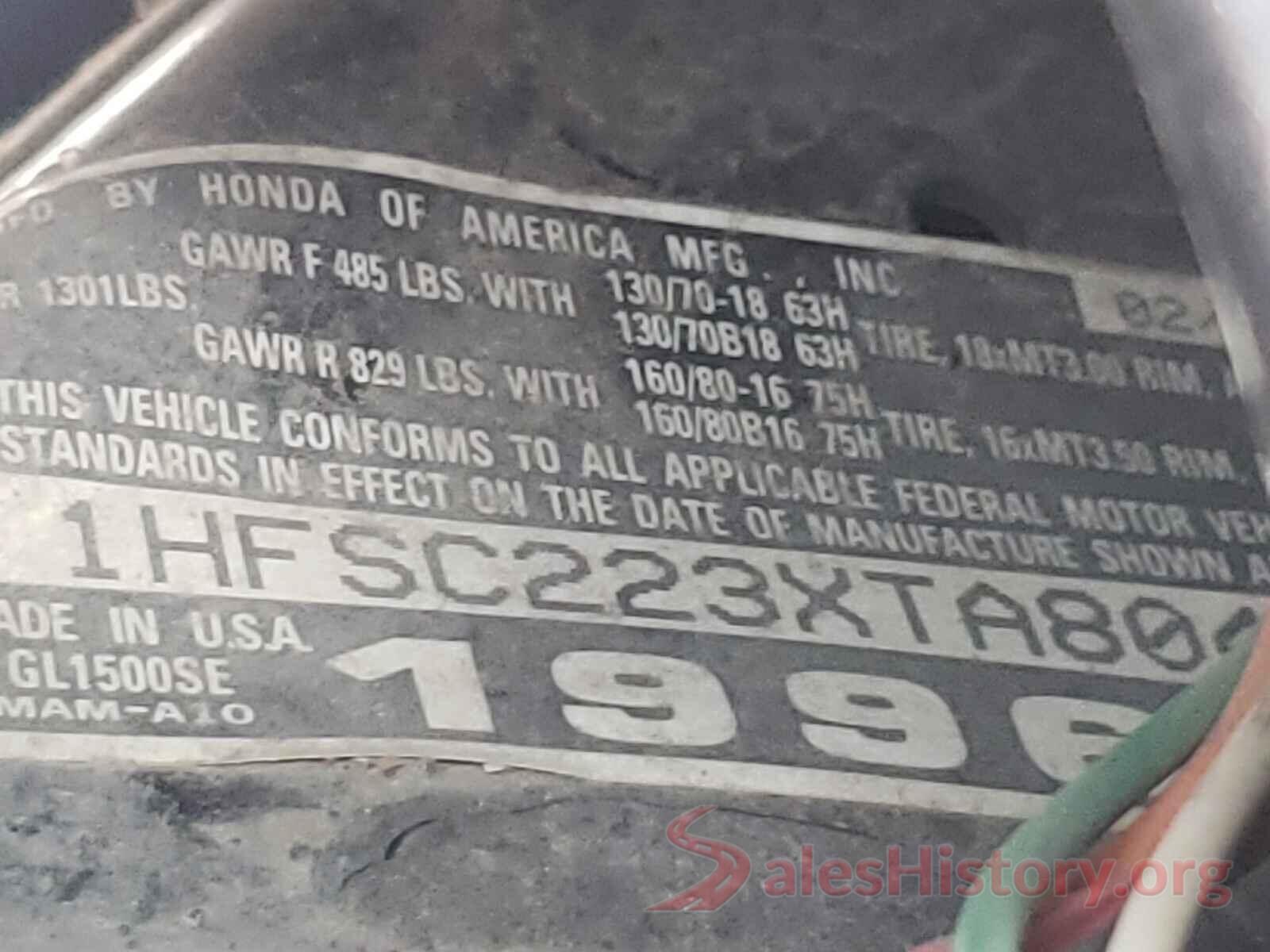 1HFSC223XTA804071 1996 HONDA GL CYCLE