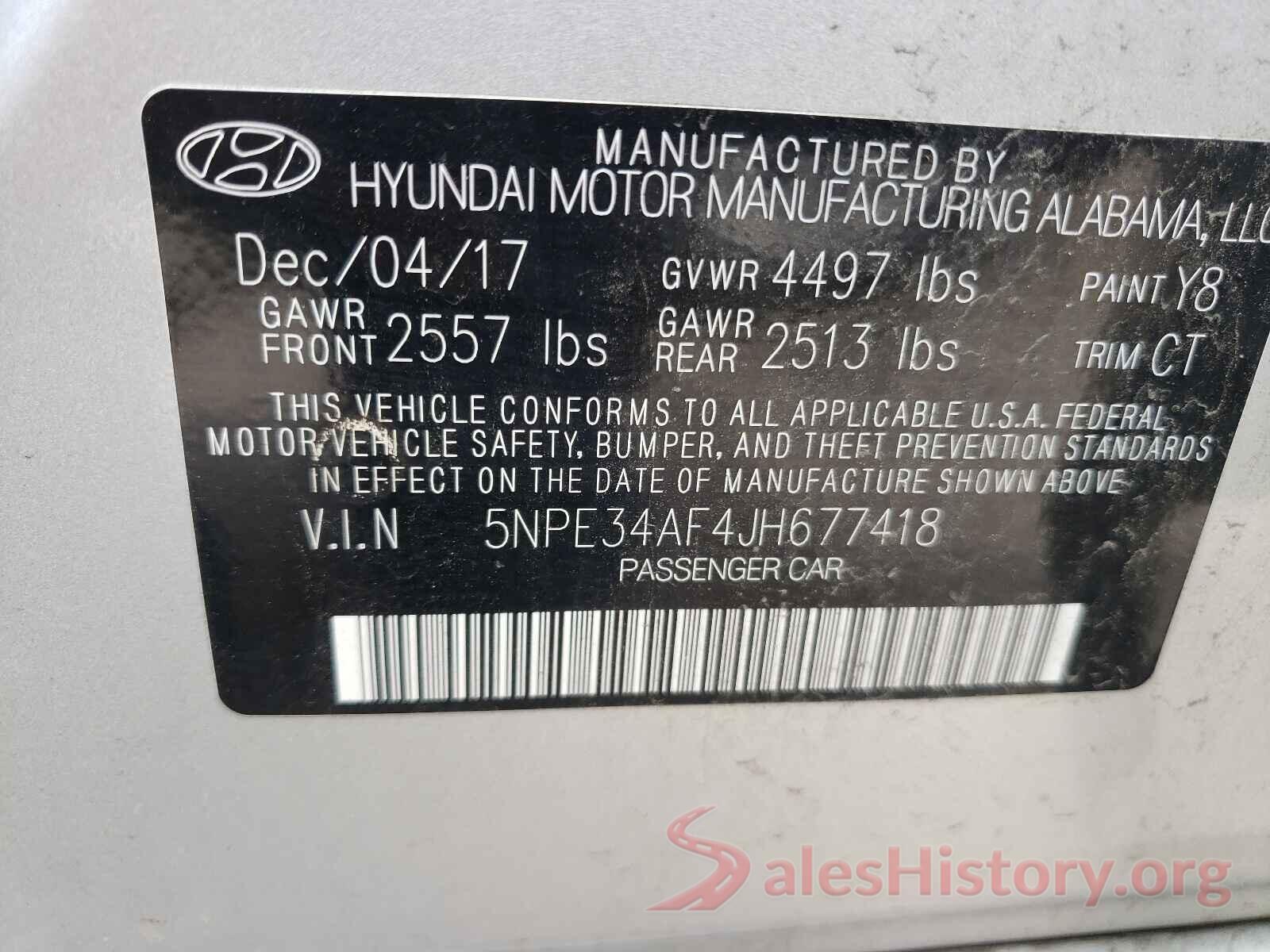 5NPE34AF4JH677418 2018 HYUNDAI SONATA