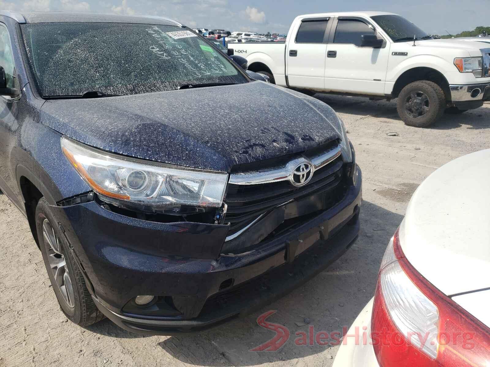 5TDJKRFH3GS346616 2016 TOYOTA HIGHLANDER