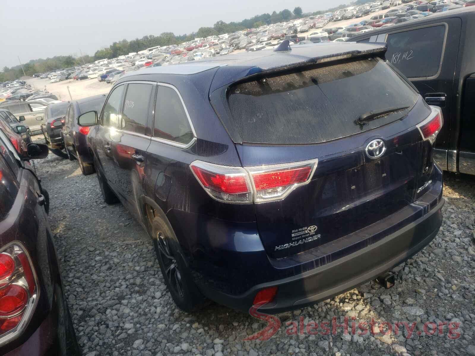 5TDJKRFH3GS346616 2016 TOYOTA HIGHLANDER