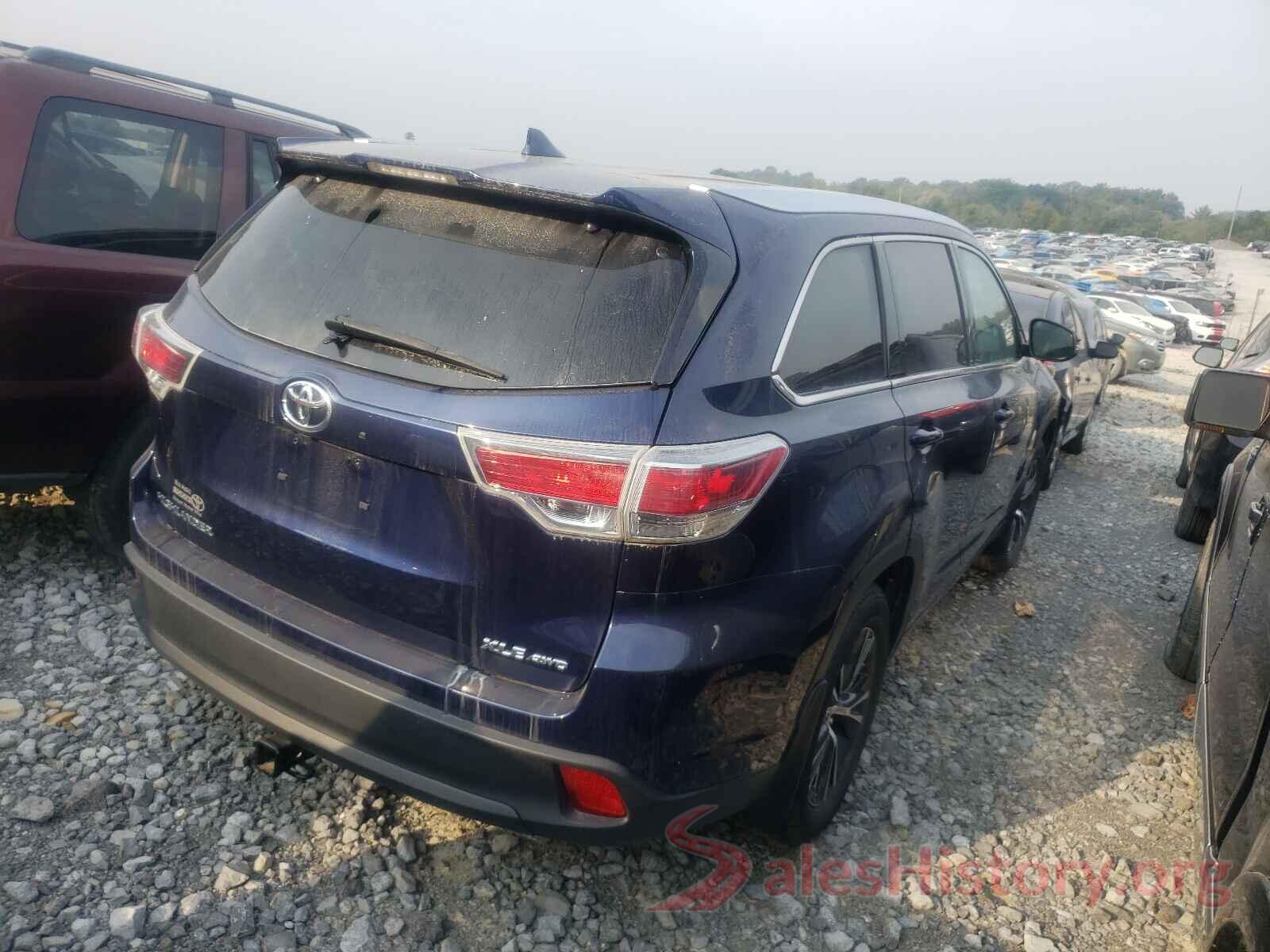 5TDJKRFH3GS346616 2016 TOYOTA HIGHLANDER