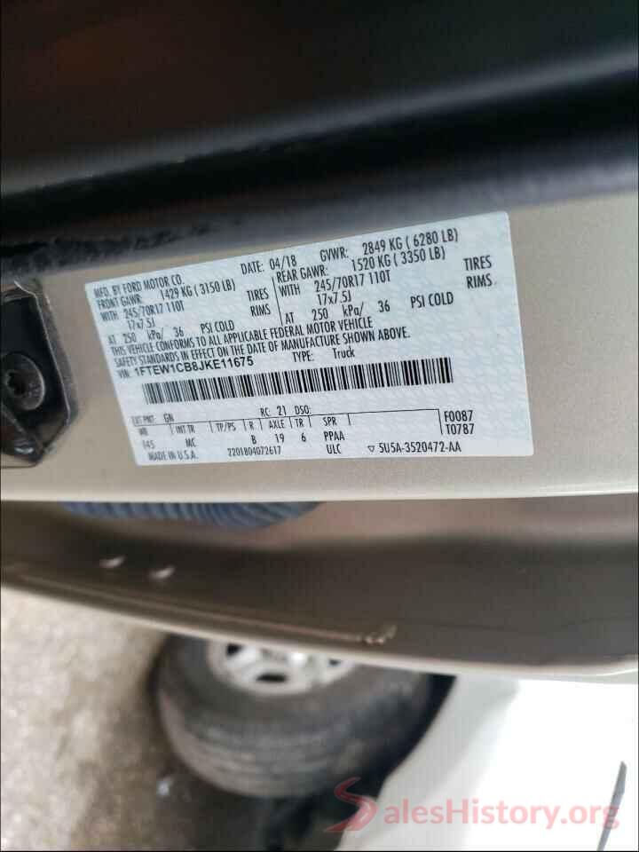 1FTEW1CB8JKE11675 2018 FORD F-150