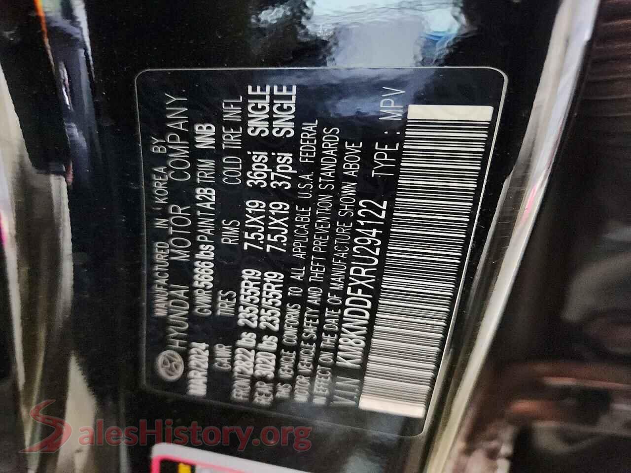 2024 HYUNDAI IONIQ VIN KM8KNDDFXRU294122, wheel and tire