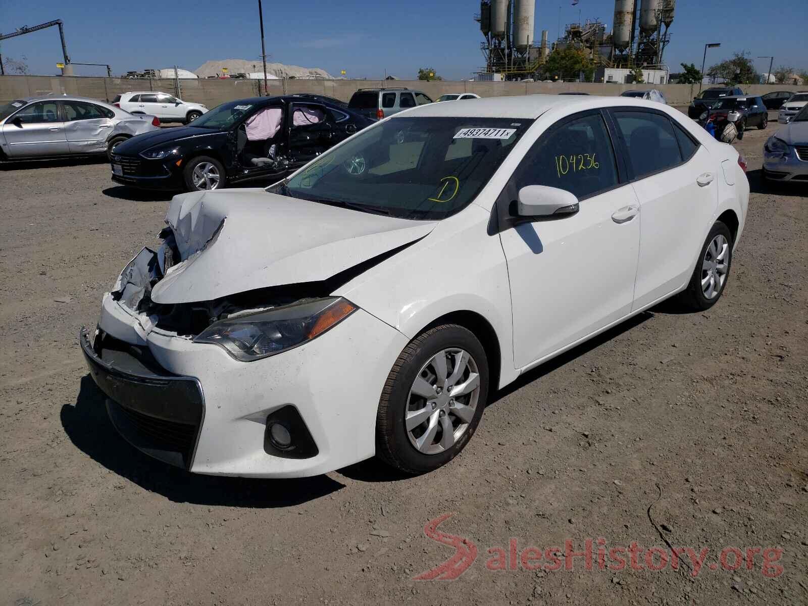 5YFBURHE2GP442876 2016 TOYOTA COROLLA