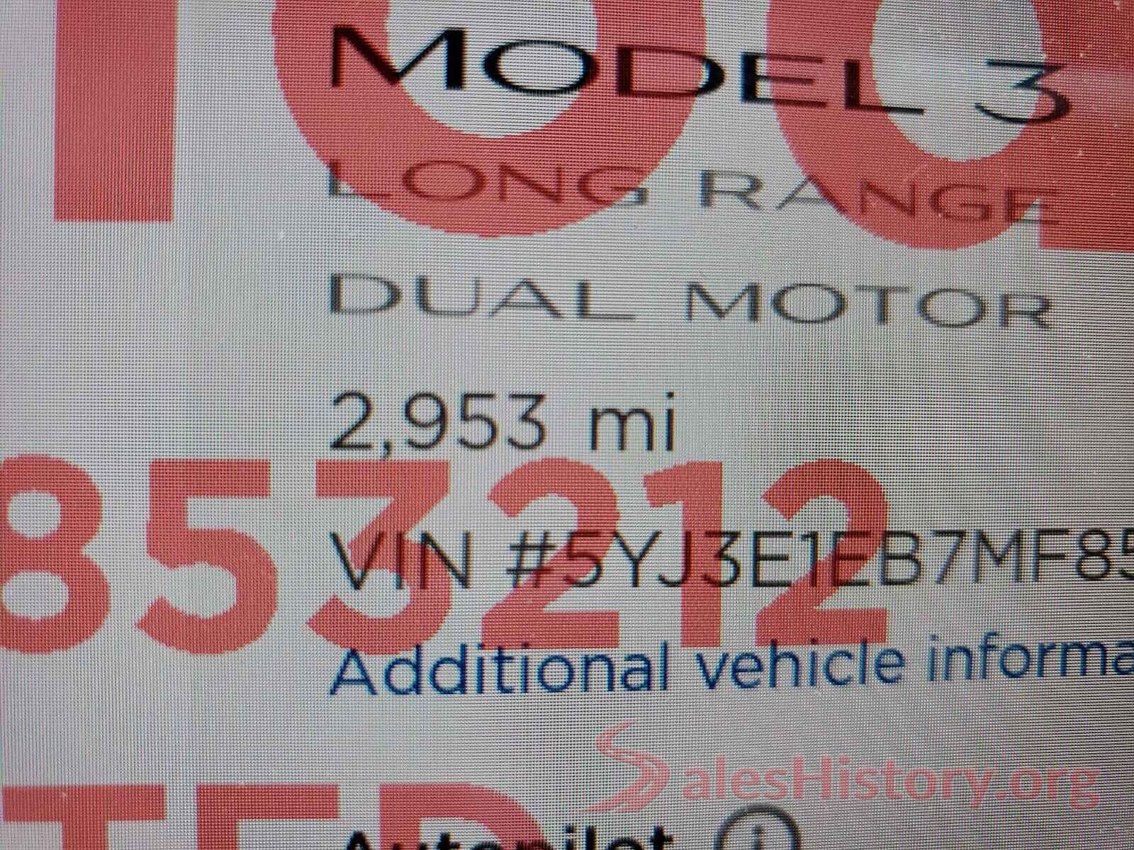 5YJ3E1EB7MF853212 2021 TESLA MODEL 3