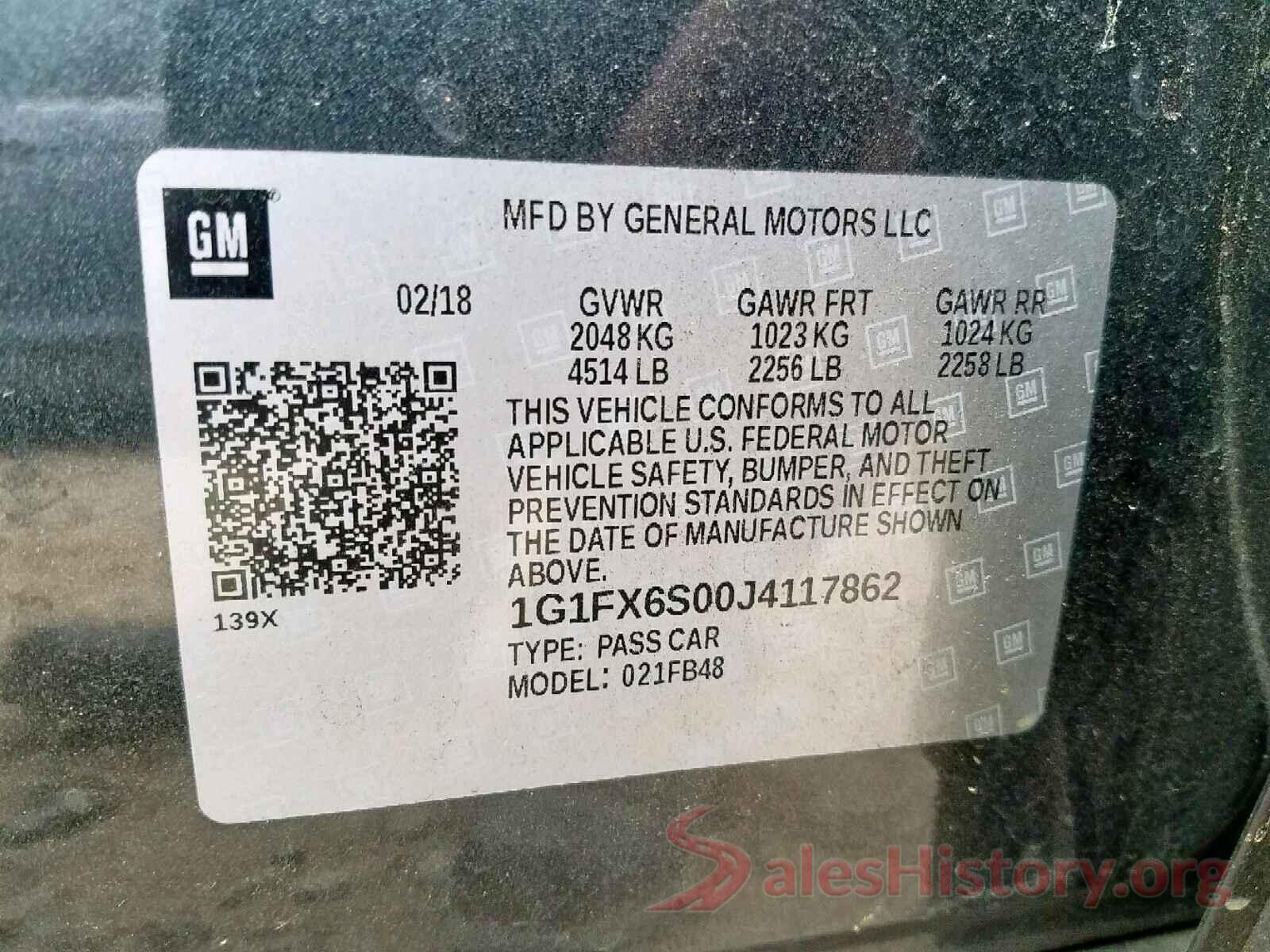 1G1FX6S00J4117862 2018 CHEVROLET BOLT