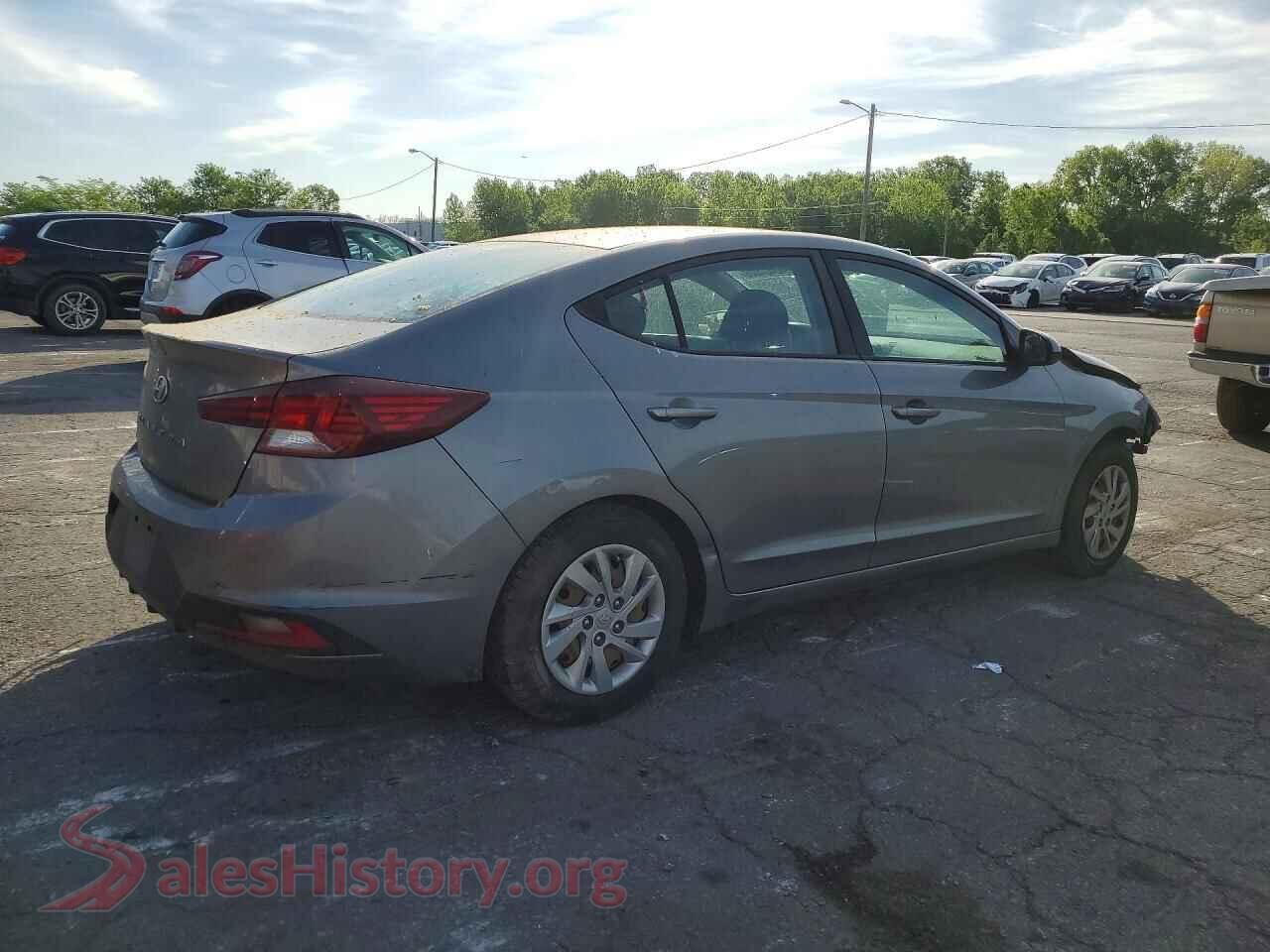 2019 HYUNDAI ELANTRA VIN KMHD74LF2KU777274, right side view