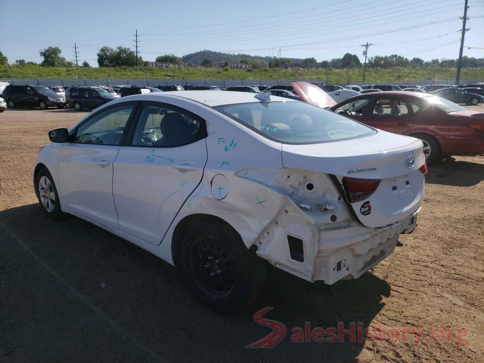 5NPDH4AE8GH787174 2016 HYUNDAI ELANTRA