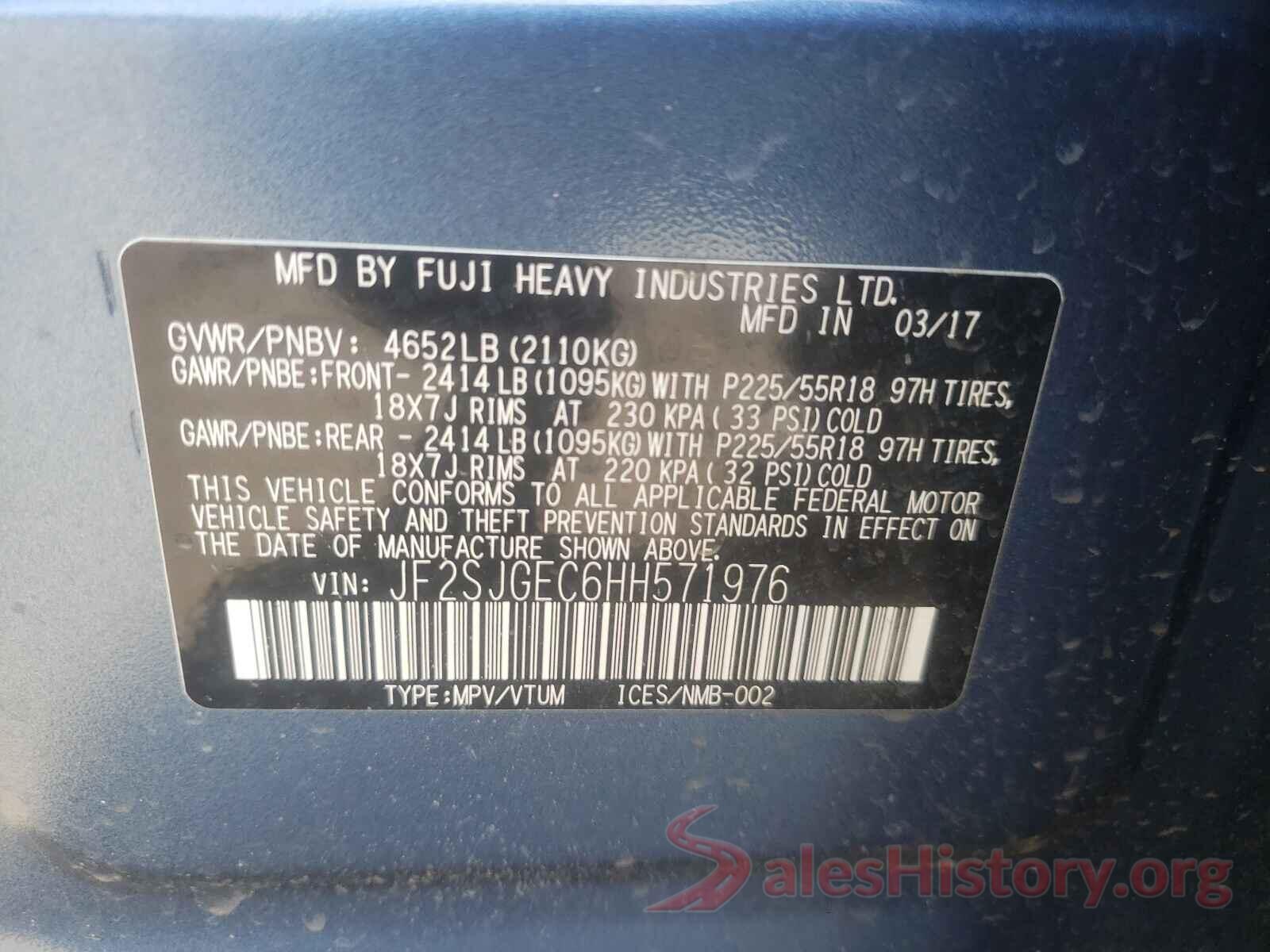 JF2SJGEC6HH571976 2017 SUBARU FORESTER