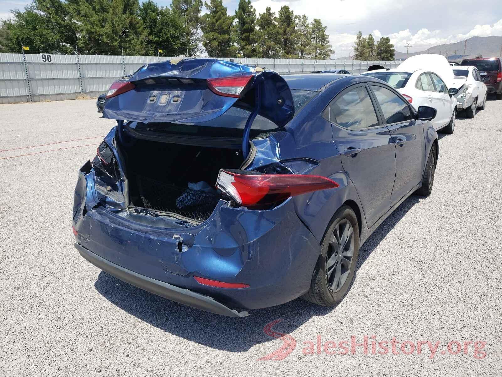 5NPDH4AE1GH718651 2016 HYUNDAI ELANTRA