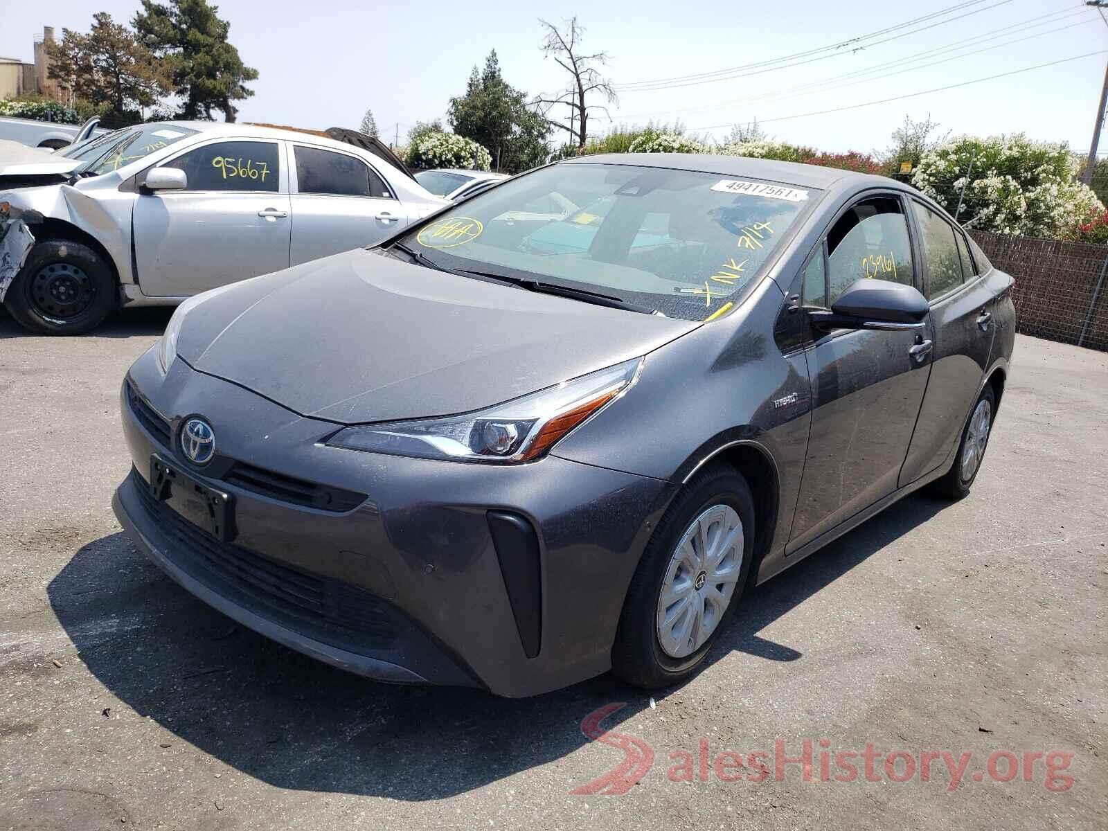 JTDKARFU2K3070184 2019 TOYOTA PRIUS